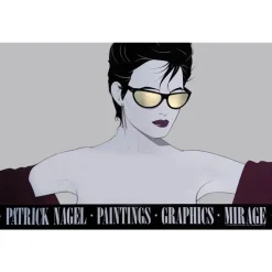 Pamono Silver Foiled Sunglasses Art Poster by Patrick Nagel, 1980s> Posters