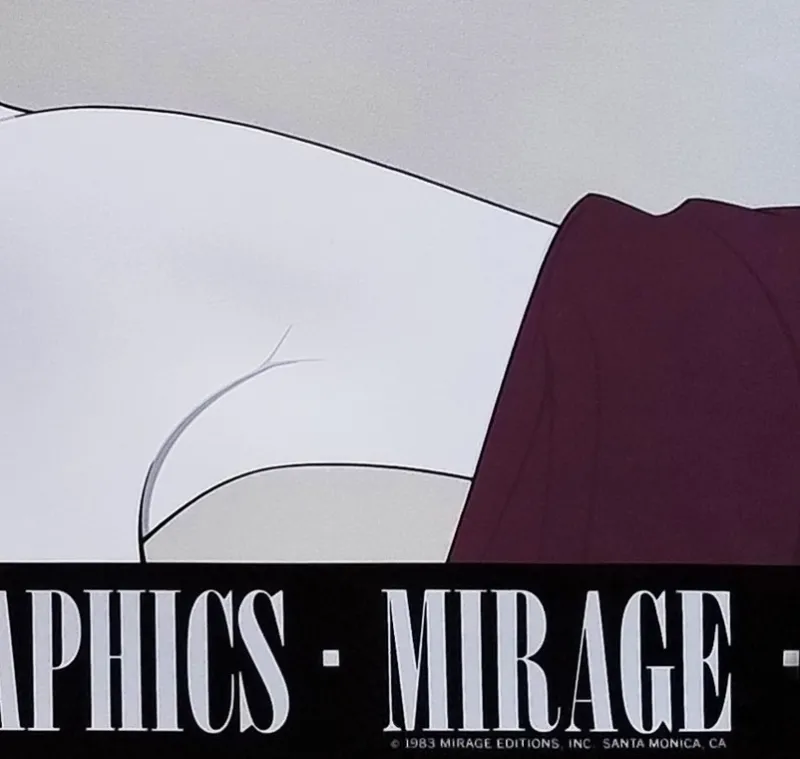 Pamono Silver Foiled Sunglasses Art Poster by Patrick Nagel, 1980s> Posters