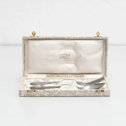 Sale Pamono Silver Fork and Spoon in Box, 1950s, Set of 3
