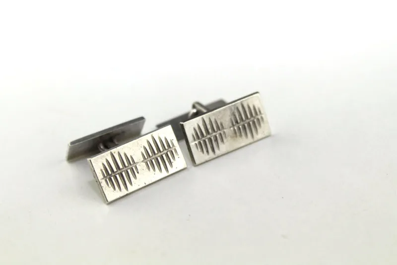 Clearance Pamono Silver Gilt Cufflinks, 1960s, Set of 2