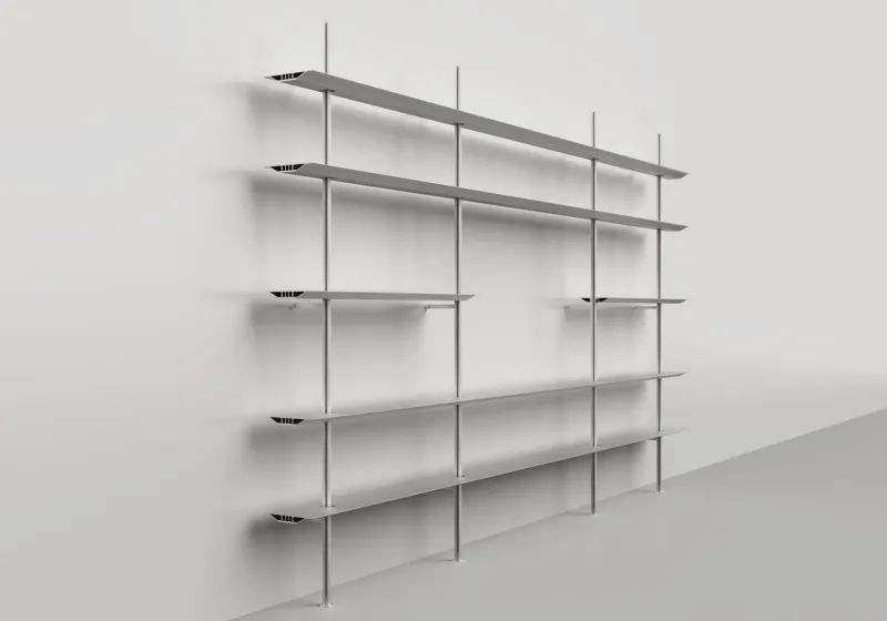 Pamono Silver Hypostyla System 6 by Oscar Tusquets & Lluis Clotet for BD Barcelona> Storage