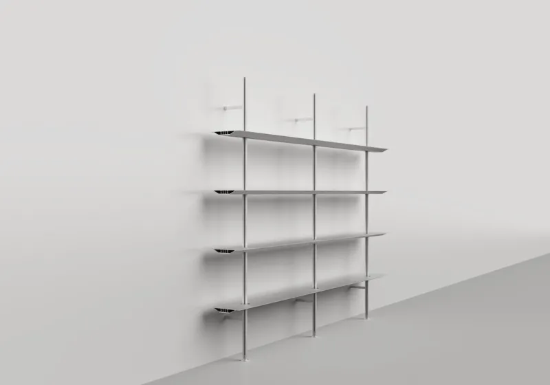 Pamono Silver Hypostyla System 3 by Oscar Tusquets & Lluis Clotet for BD Barcelona> Storage