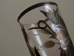 Hot Pamono Silver Inlaid Engraved Shot Glasses, 1930s, Set of 6