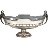 Pamono Silver Jardiniere with Swan Busts and Glass Inlay from Pietrasanta & C., Italy, 1950> Dinnerware Accessories