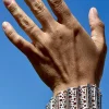 Clearance Pamono Silver Lace Bracelet by Liisa Vitali for Nesto, 1971