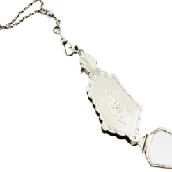 New Pamono Silver Lorgnette Pendant on Platinin Chain