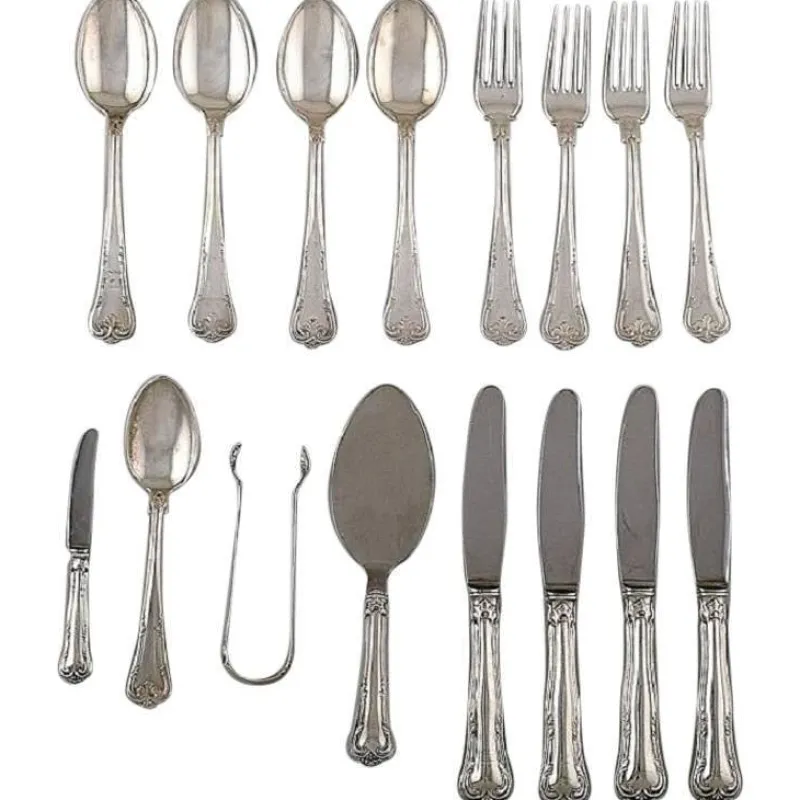 Sale Pamono Silver Lunch Service Set from Cohr, 20th Century, Set of 16