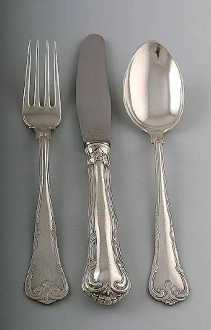 Sale Pamono Silver Lunch Service Set from Cohr, 20th Century, Set of 16