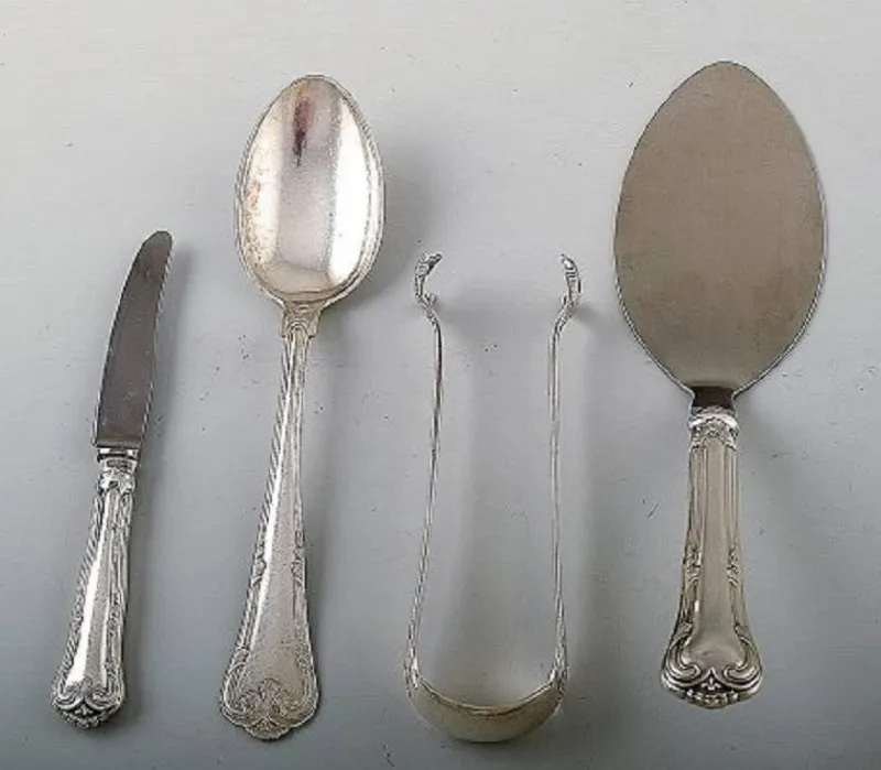 Sale Pamono Silver Lunch Service Set from Cohr, 20th Century, Set of 16