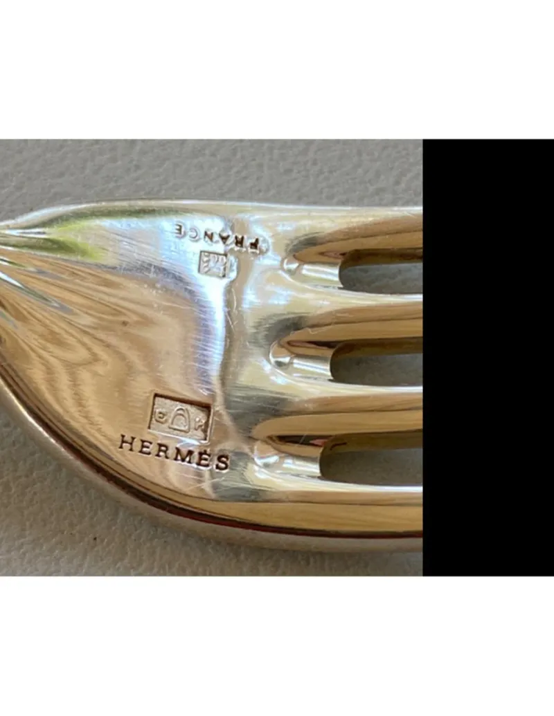 Pamono Silver Metal Moisson Cutlery Set from Hermès Paris, 1950s, Set of 48> Cutlery & Serving Utensils