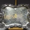 Pamono Silver Metal Serving Tray> Trays