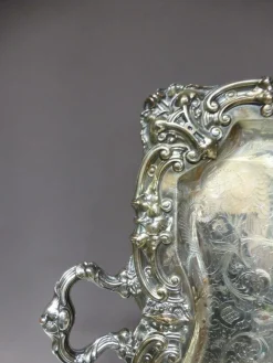 Pamono Silver Metal Serving Tray> Trays