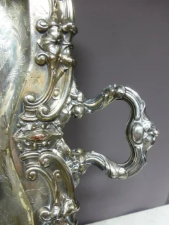 Pamono Silver Metal Serving Tray><noscript><img width=