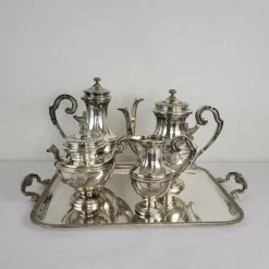 Best Pamono Silver Metal Tea or Coffee Service, 1905, Set of 5