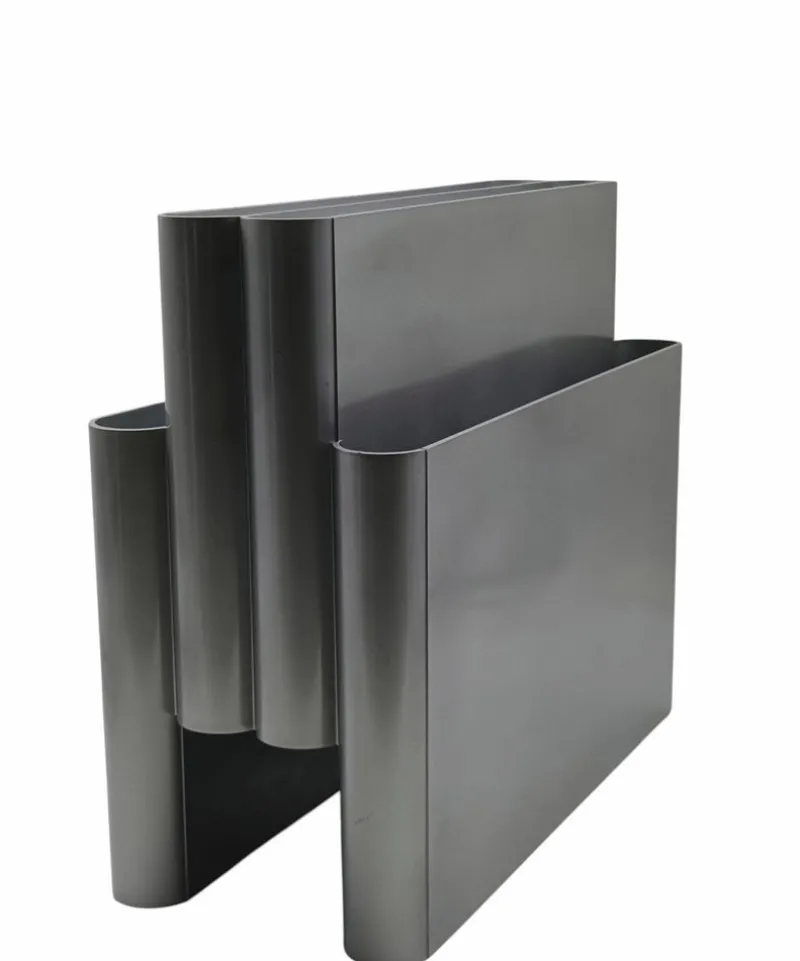 Pamono Silver Model 4676 Magazine Holder by Giotto Stoppino for Kartell, Italy, 1970s> Magazine Racks