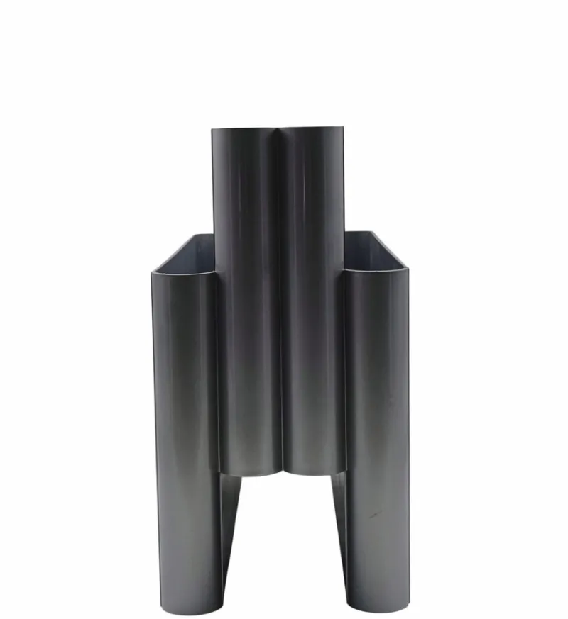 Pamono Silver Model 4676 Magazine Holder by Giotto Stoppino for Kartell, Italy, 1970s> Magazine Racks