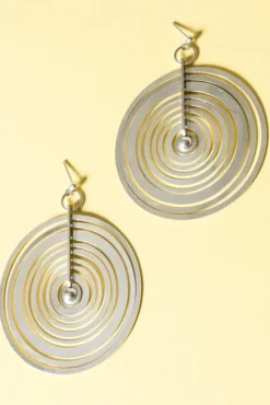 Pamono Silver Moon Earrings by Tapio Wirkkala from Nesto, 1972, Set of 2><noscript><img width=