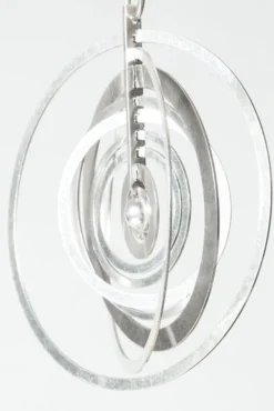 Pamono Silver Moon Earrings by Tapio Wirkkala from Nesto, 1972, Set of 2><noscript><img width=