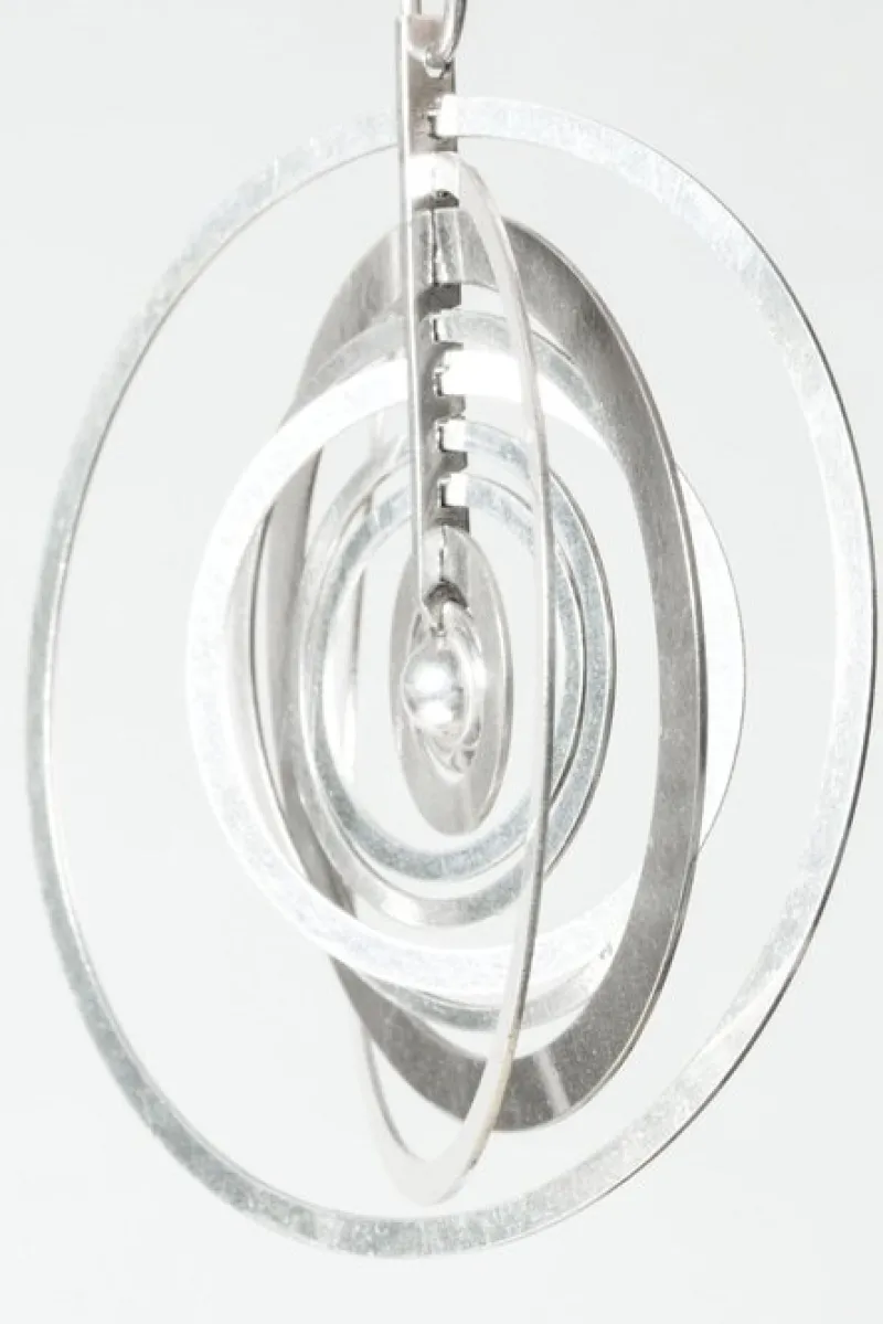 Pamono Silver Moon Earrings by Tapio Wirkkala from Nesto, 1972, Set of 2> Earrings