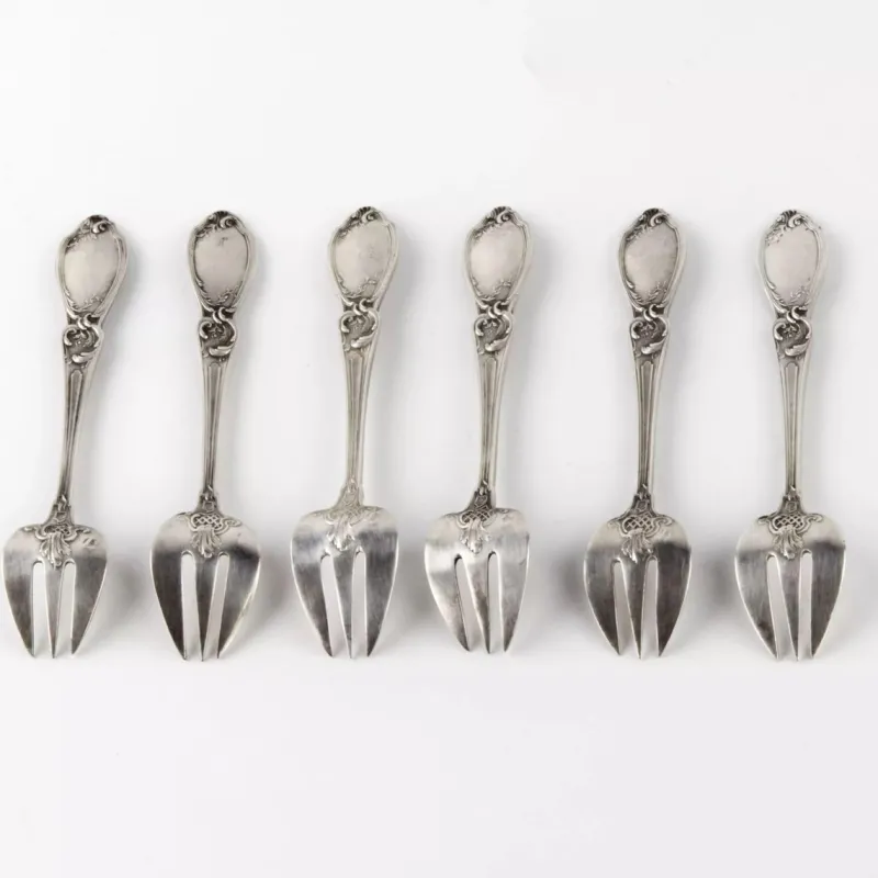 Pamono Silver Oyster Forks, France, Set of 6> Cutlery & Serving Utensils