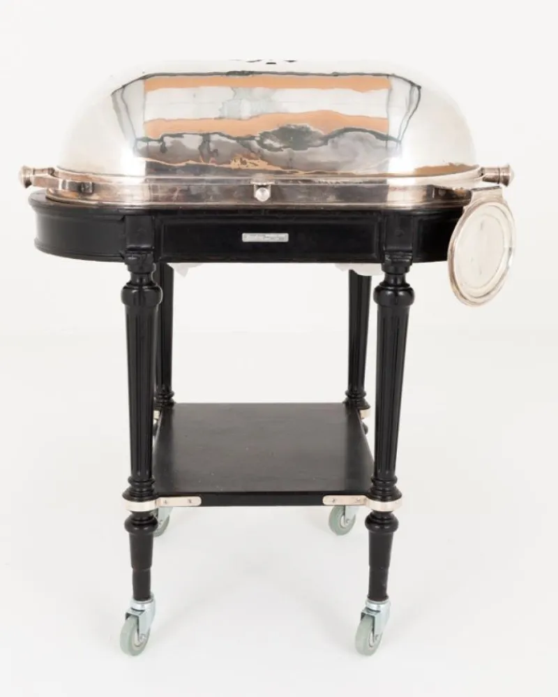 Pamono Silver Plate Beef Carving Trolley, 1930s> Serving Bar Carts & Trolleys