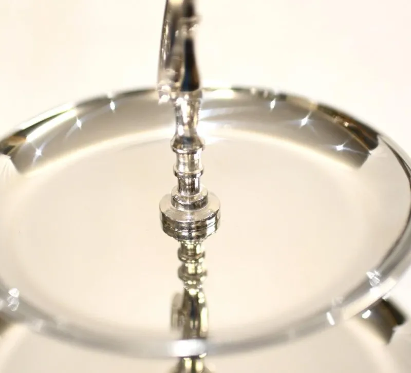 Pamono Silver Plate Cake Stand 3 Tiered Afternoon Tea> Cutlery & Serving Utensils