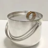 Pamono Silver Plated Ice Bucket attributed to Ambrogio Pozzi for Padova Argenti, 1970s