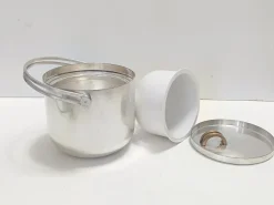 Pamono Silver Plated Ice Bucket attributed to Ambrogio Pozzi for Padova Argenti, 1970s