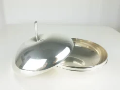 Pamono Silver Plated Metal Bowl and Box from Christofle, 1960s, Set of 2><noscript><img width=