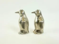 Pamono Silver Plated Salt and Pepper Penguins, 1970s, Set of 2><noscript><img width=