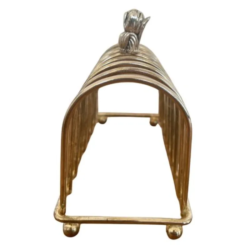 New Pamono Silver Plated Victorian English Toast Rack, 1890s