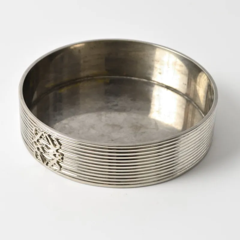 Pamono Silver Plated Wine Bottle Coaster from Loewe, 1980s> Ice Buckets & Wine Coolers