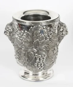 Pamono Silver Plated Wine Coolers from Hawksworth, Eyre & Co, 19th Century, Set of 2><noscript><img width=