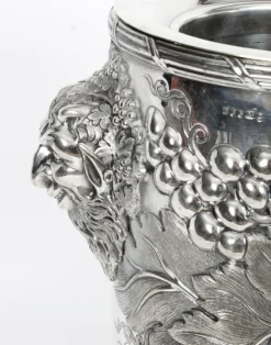 Pamono Silver Plated Wine Coolers from Hawksworth, Eyre & Co, 19th Century, Set of 2><noscript><img width=