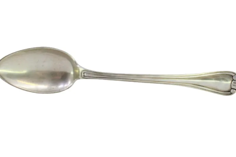 Online Pamono Silver Rice and Serving Spoon with Embossed Handle Grooves