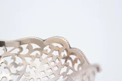 New Pamono Silver Ring Bowl with Grid Cutout