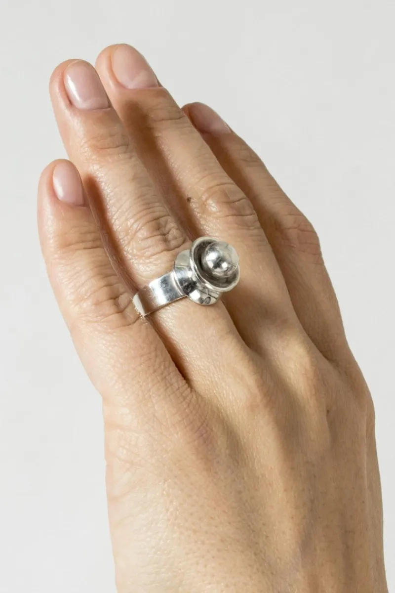 Pamono Silver Ring from Erik Granit, 1967> Rings