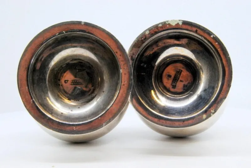 New Pamono Silver Salt and Pepper Shakers, Set of 2