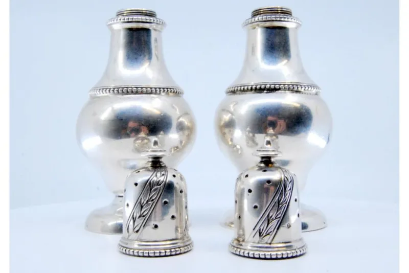 New Pamono Silver Salt and Pepper Shakers, Set of 2
