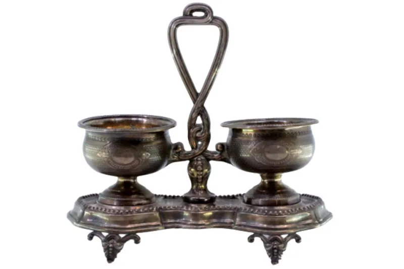 Outlet Pamono Silver Salt and Pepper Shakers with Pearly Friezes