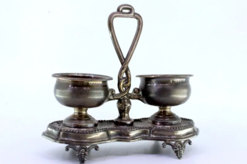 Outlet Pamono Silver Salt and Pepper Shakers with Pearly Friezes