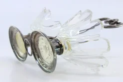 Pamono Silver Salt and Pepper Shakers with Shell-Shaped Glass Containers, Set of 2><noscript><img width=