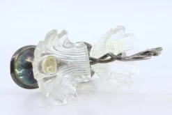 Pamono Silver Salt and Pepper Shakers with Shell-Shaped Glass Containers, Set of 2><noscript><img width=