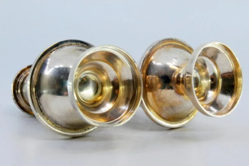 Pamono Silver Salt and Pepper Shakers with Engravings, Set of 2> Salt & Pepper Shakers