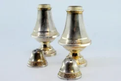 Pamono Silver Salt and Pepper Shakers with Engravings, Set of 2><noscript><img width=