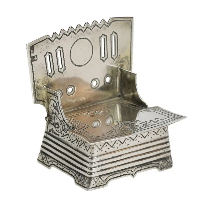 Pamono Silver Salt Shaker Throne, Moscow, Russia, 1867> Salt & Pepper Shakers
