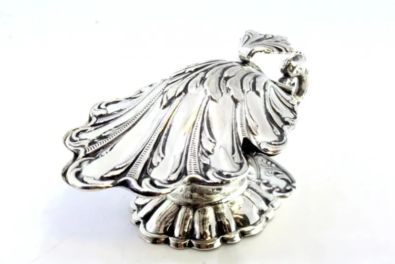 Pamono Silver Salt Shaker with Reliefs and Applications