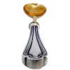 Pamono Silver Sauce Spoon with Golden Shell and Raised Stripes> Cutlery & Serving Utensils