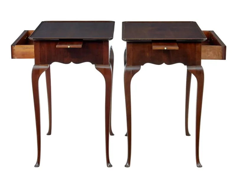 Pamono Silver Side Tables, 1900s, Set of 2> Coffee & Side Tables