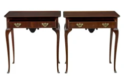 Pamono Silver Side Tables, 1900s, Set of 2><noscript><img width=
